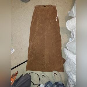 Suede skirt